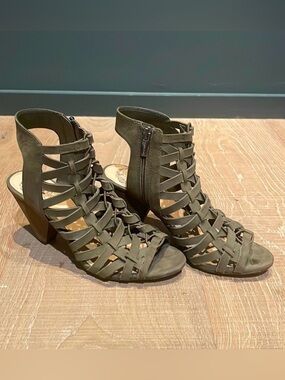 Vince Camuto Olive Green Heel Sandals